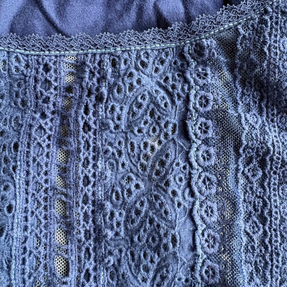 Anthropologie One September Coraline Peplum Top Boho Lace Women’s Size M - Picture 9 of 9